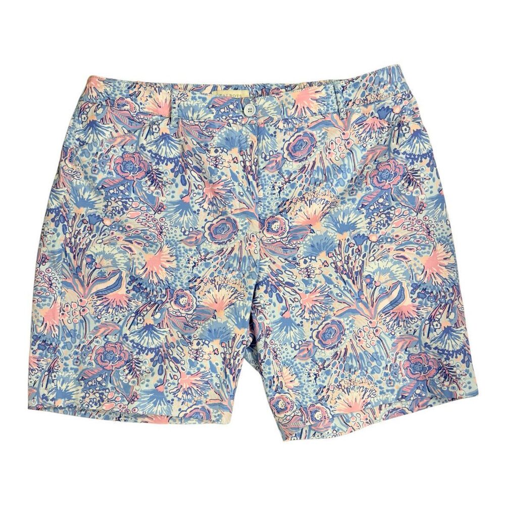 Talbots Floral Print Women’s Shorts Plus Sz. 18W Resort Vacation